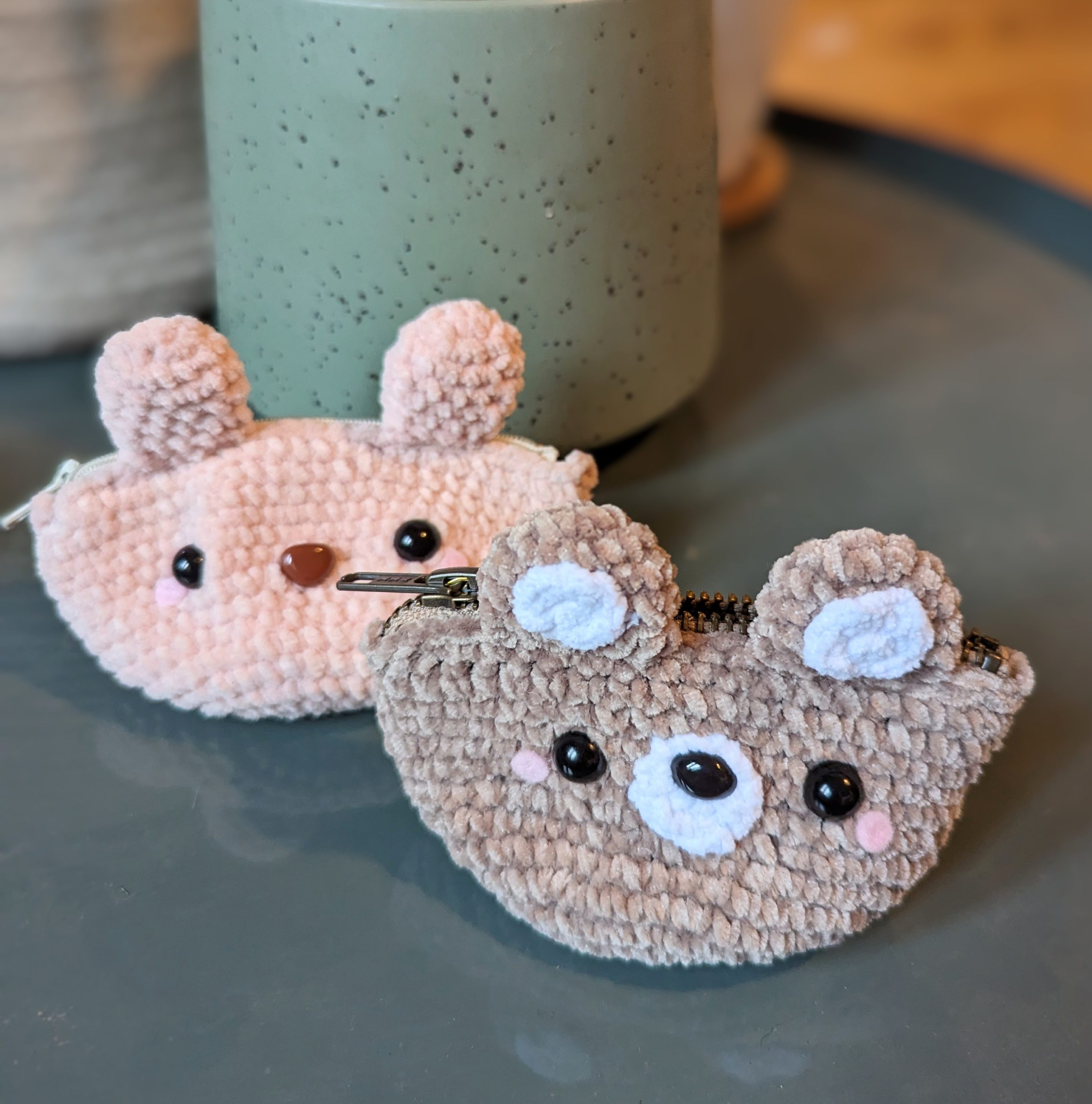 Porte-Monnaie Baleine En Peluche - Lot De 2 - Fermeture Éclair - Sac à Pièces Mignon - Cadeau Enfant/Fille