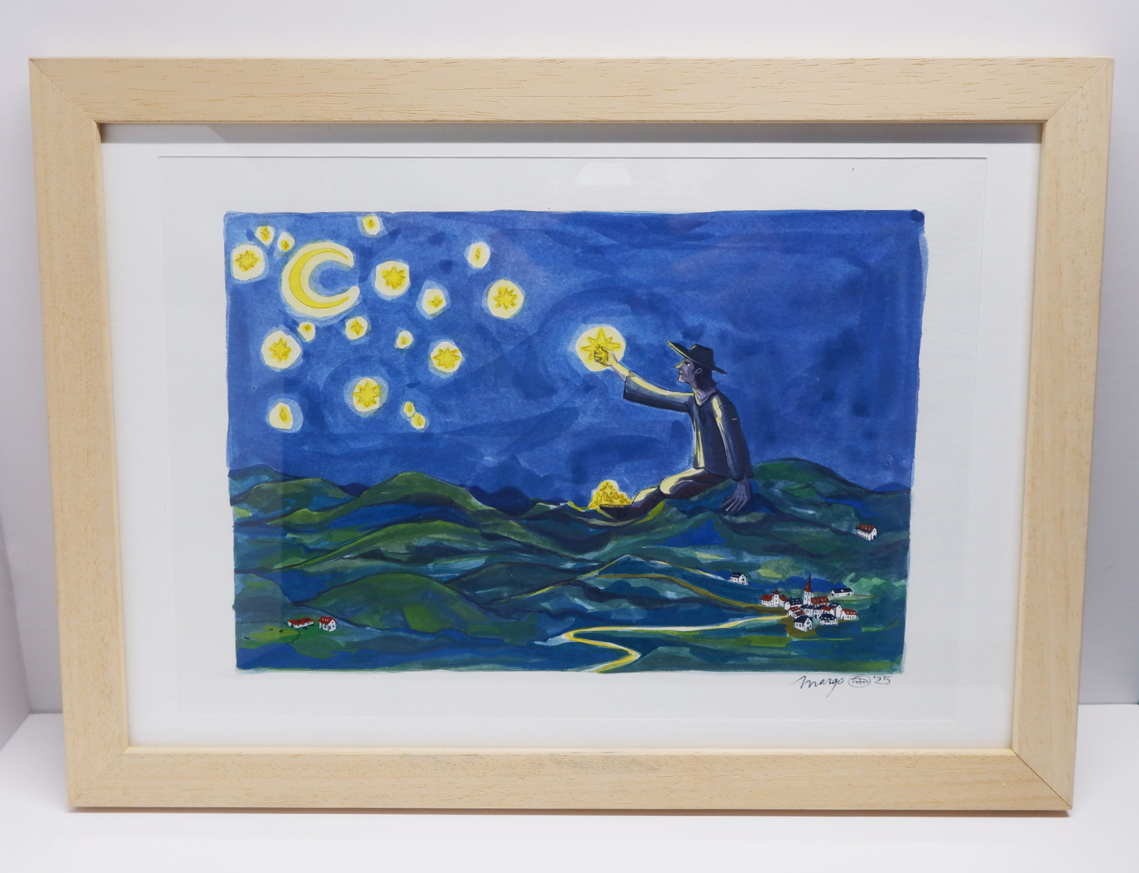 Porteur d'étoiles 2025-œuvre originale encadré-1